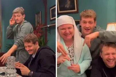 Burak Yörük ile Erdem Şanlı sette dans etti