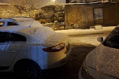 Diyarbakır’ın Silvan ilçesinde kar yağışı