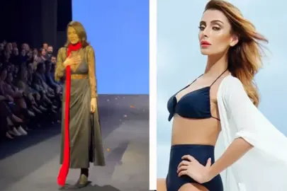 Özge Ulusoy'un podyumda yaşadığı talihsiz anlar korkuttu