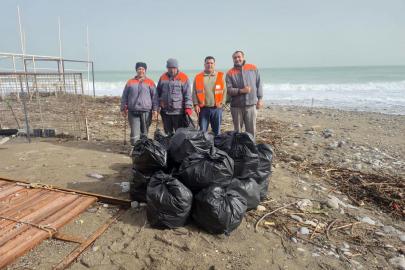Sahillerde temizlik çalışması