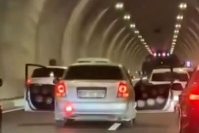 Tünelde trafiği tehlikeye sokan sürücüye ceza