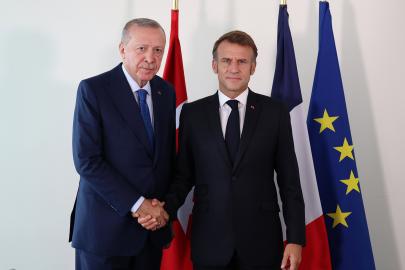 Cumhurbaşkanı Erdoğan, Fransa Cumhurbaşkanı Macron ile görüştü