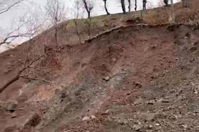 Elazığ’da toprak kayması