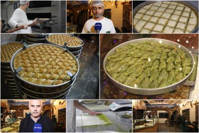 Gaziantep'te baklava mesaisi: Ustaları siparişlere yetişmeye çalışıyor