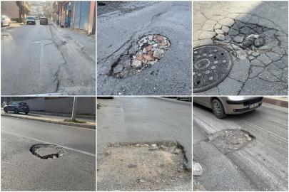 İzmir’de yağış sonrası yollar köstebek yuvası