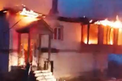 Yüksekova’da baca yangını