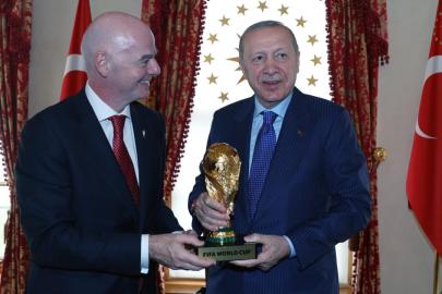 Cumhurbaşkanı Erdoğan FIFA Başkanı Infantino'yu kabul etti