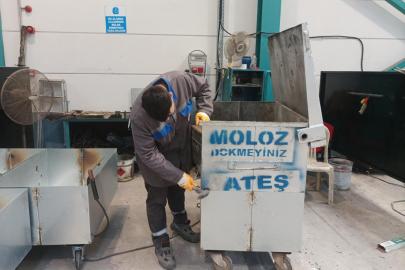 Kepez’de Kurban Bayramı öncesi çöp konteyneri seferberliği