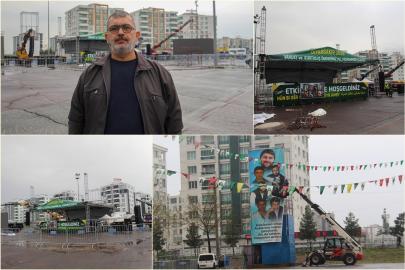 Mevlid-i Nebi etkinliği için kurulan alan peygamber aşıklarını bekliyor