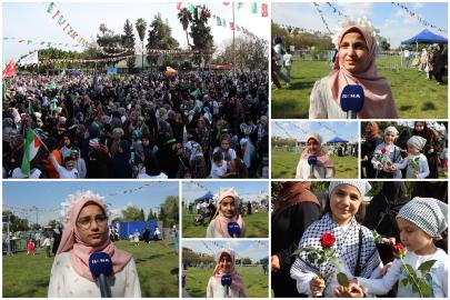 Mevlid-i Nebi etkinliğinde ilahi seslendiren çocuklar: Peygamberimizin sevgisi için buradayız