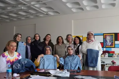 Sashiko atölyesiyle ürünlerini yenilemeyi öğrendiler