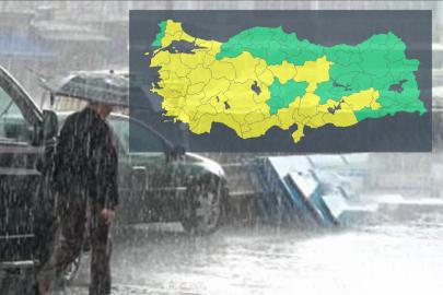 41 il için sarı kodlu uyarı