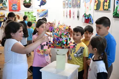 Çocukların hayal gücü Mersin’de sergiye dönüştü