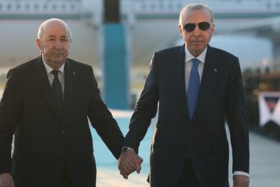 Cumhurbaşkanı Erdoğan, Cezayir Cumhurbaşkanı Tebbun'u karşıladı