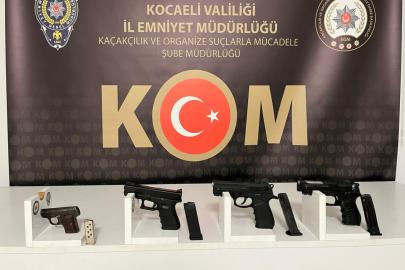 Kocaeli'de 4 tabanca ele geçirildi: 3 gözaltı
