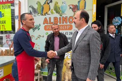 Konya Meram'da başkanlardan esnaf ziyareti