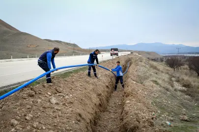 Malatya Yazıhan'da içme suyu hattı yenileniyor