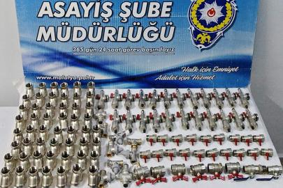 Malatya'da tesisat malzemesi çalan şüpheli tutuklandı