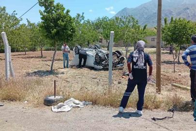 Kontrolden çıkan otomobil takla attı: 1 yaralı
