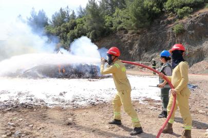 Muğla'da kurumların katılımıyla yangın tatbikatı yapıldı