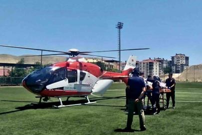 Malatya’da parmağı kopan kadın hava ambulansıyla sevk edildi