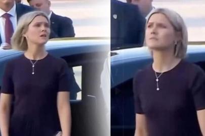NATO Zirvesi resepsiyonunda dikkat çeken bakışlar. İzlanda Başbakanı'nın Beştepe'ye girişi gündem oldu