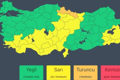 Bakanlıktan kuvvetli yağış ve fırtına uyarısı
