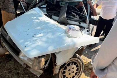 Elazığ’da otomobil ağaca çarptı: 1 yaralı