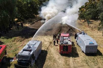 Erzincan’da orman yangını tatbikatı gerçeğini aratmadı