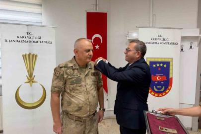 Kars’ta jandarma personeline rütbe terfi töreni
