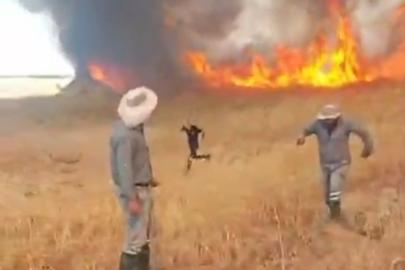 Malatya’da korkutan anız yangını