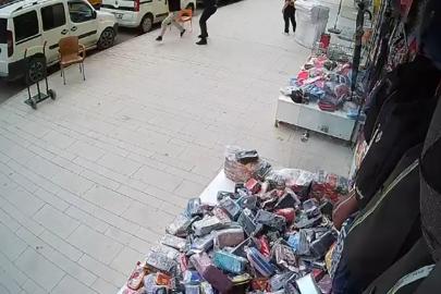 Polisten kaçan şüpheliyi vatandaş yakaladı, o anlar kamerada