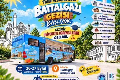Battalgazi Belediyesinden üniversite öğrencilerine tarih ve kültür gezisi