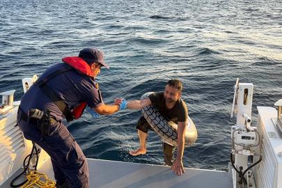 Bodrum'dan Yunanistan'a yüzmeye çalışan kaçak göçmen yakalandı
