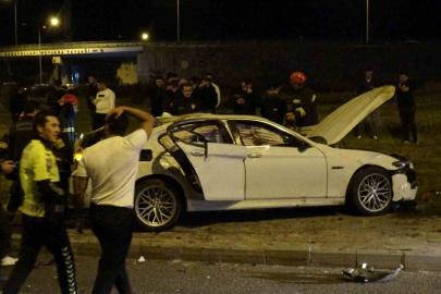 Erzurum’da kontrolden çıkan otomobil takla attı: 4 yaralı