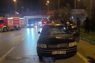 Erzurum’da otomobilin çarptığı genç kız ağır yaralandı