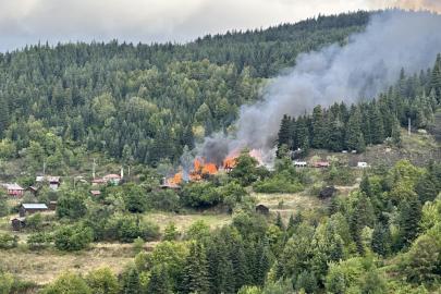 Kastamonu'da köy yangını. Alevler yedi eve sıçradı, müdahale sürüyor
