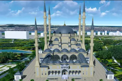 Kocaeli'de Gebze Millet Bahçesi Camii yükseliyor