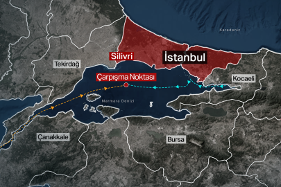 Marmara'daki deniz otobanında gemiler çarpıştı: Uzak yol kaptanı gemideki yüke dikkat çekti