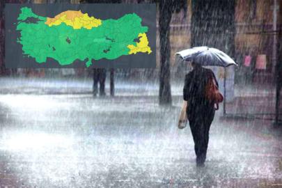 5 ile turuncu, 13 ile sarı kodlu alarm