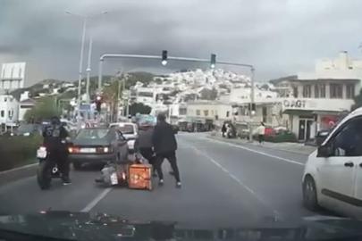Bodrum’da trafikte kuryeye saldıran 2 kişiye 360 bin lira ceza