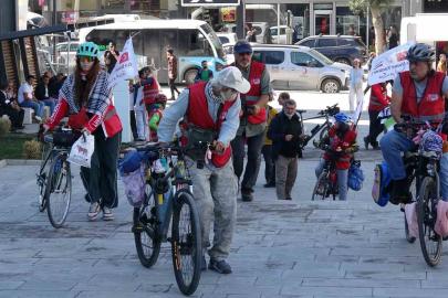 Çocuklar için pedal çeviren Minab Kervanı Van’a ulaştı