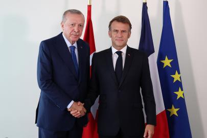 Cumhurbaşkanı Erdoğan, Fransa Cumhurbaşkanı Macron ile görüştü