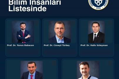 EBYÜ’den 5 akademisyen dünyanın en etkili bilim insanları listesinde