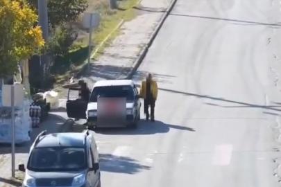 Ehliyetsiz sürücü polisi görünce yer değiştirdi. Drondan kaçamadı