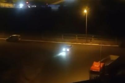 Elazığ’da drift atan sürücü kameraya yansıdı