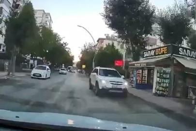 Elazığ’da ters şeritten gelen sürücü trafiği tehlikeye attı