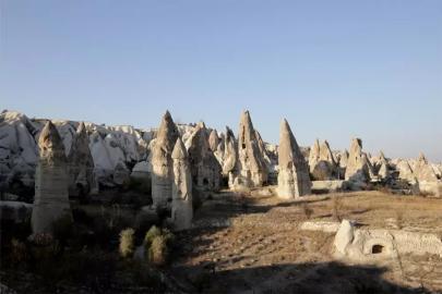 Göreme'de kaya düşmesinin yaşandığı alanda çalışma başlatıldı