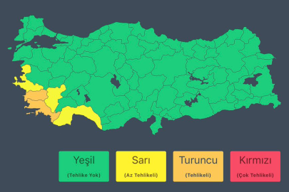 İçişleri Bakanlığından 10 il ve bazı ilçeler için sağanak uyarısı