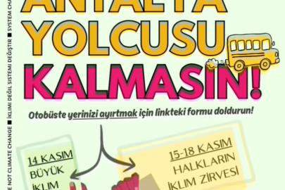 İklim aktivistlerinden Antalya'da COP31 yürüyüşü